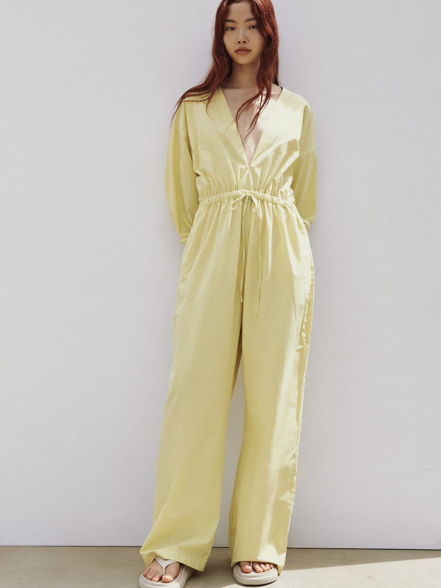 Lemon Green Loose Casual Jumpsuit
