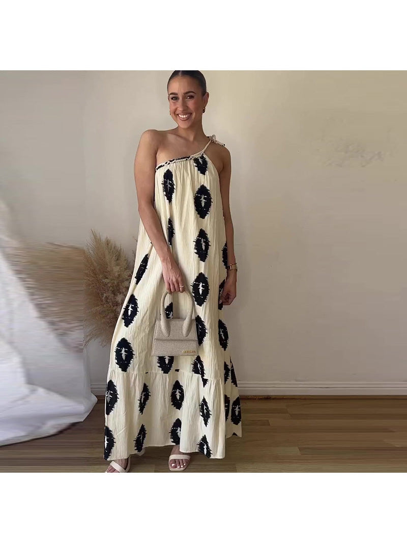 One Shoulder Asymmetric Dress