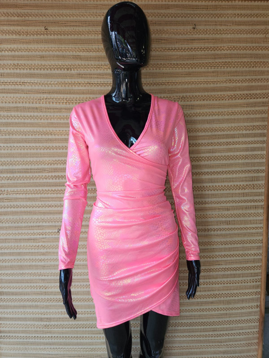 PU Leather Full Sleeves Dress