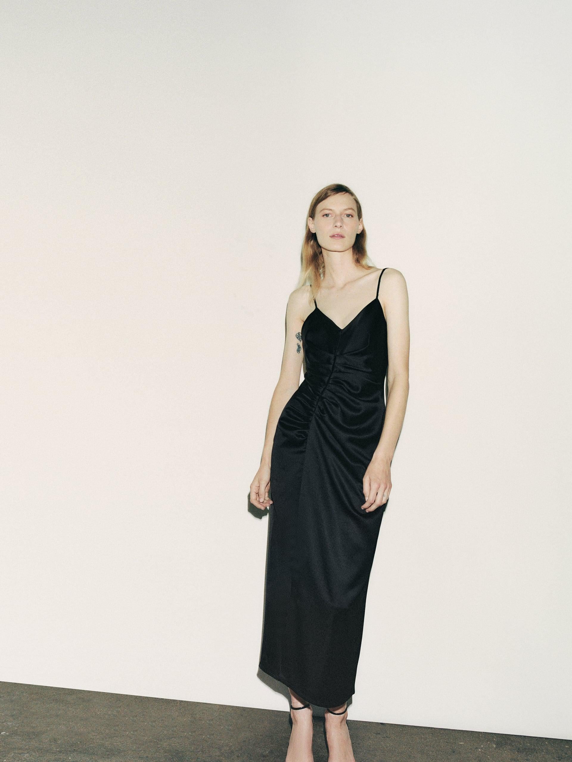 Ruched Cami Lace up Dress