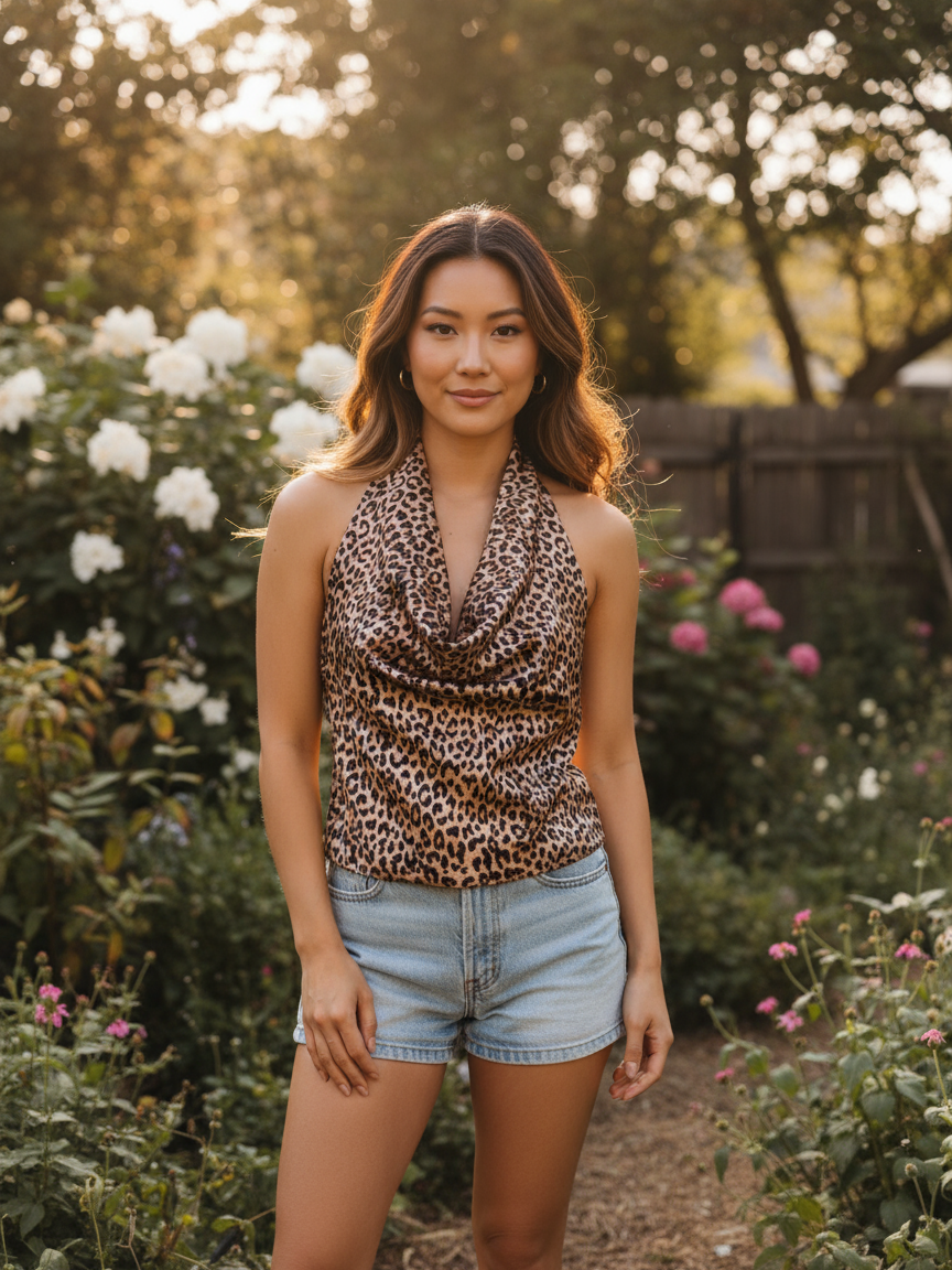 Livia Halterneck Backless Tied Top