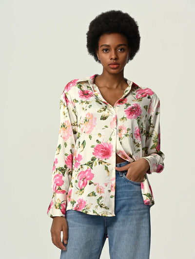 Floral Print Oversized Fit Shirt