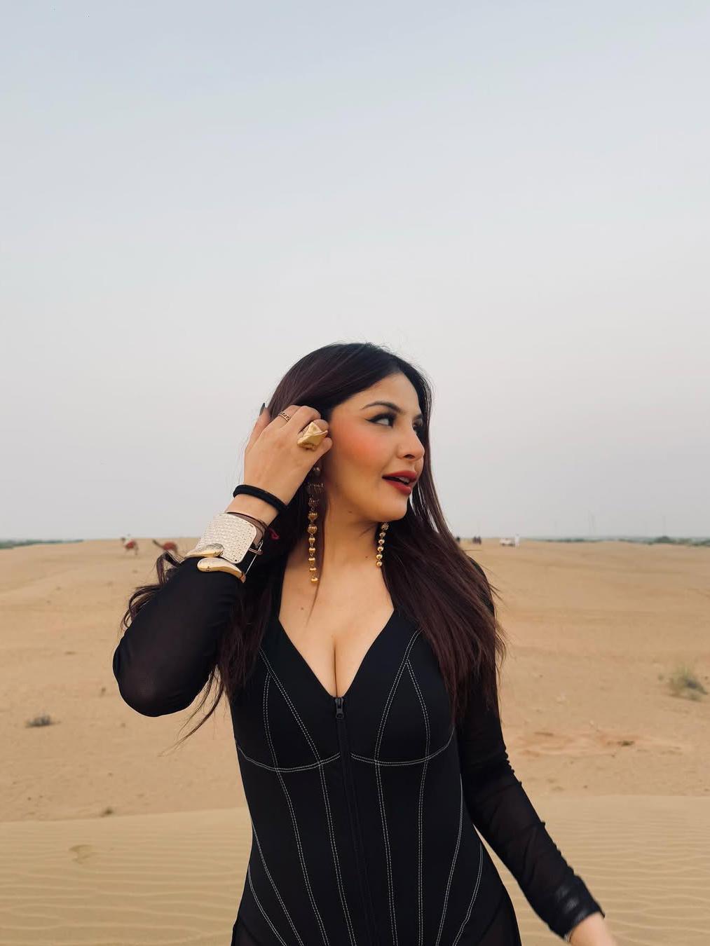 Mariam Full Sleeve Mesh See Through V Neck Jumpsuit