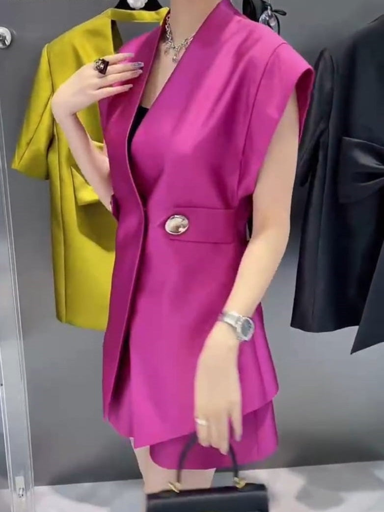 Erica Backless Bow Top & Shorts Coord Set