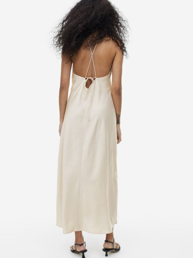 Applique Halter Neck Dress