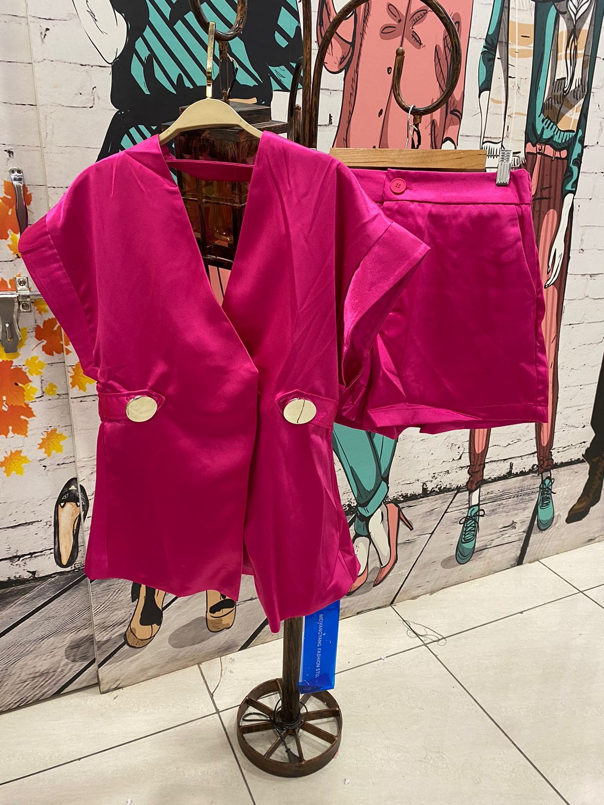 Erica Backless Bow Top & Shorts Coord Set