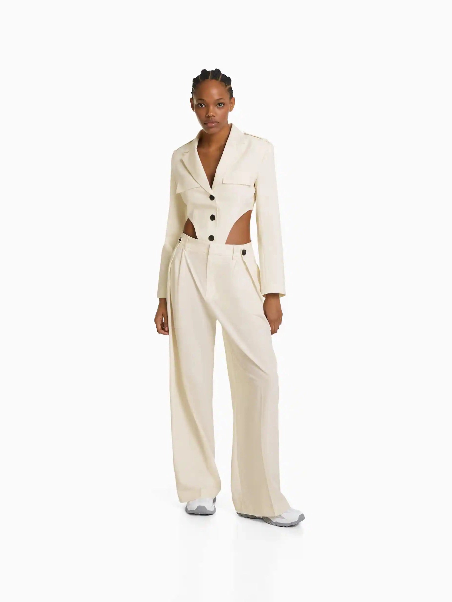 Women's Trousers Set Winter O-Neck Long Sleeve Tops Wide Leg Pants Two  Piece Suits Celebrity White Casual 2 Piece Suits - China Long Sleeve and  Lint price | Made-in-China.com