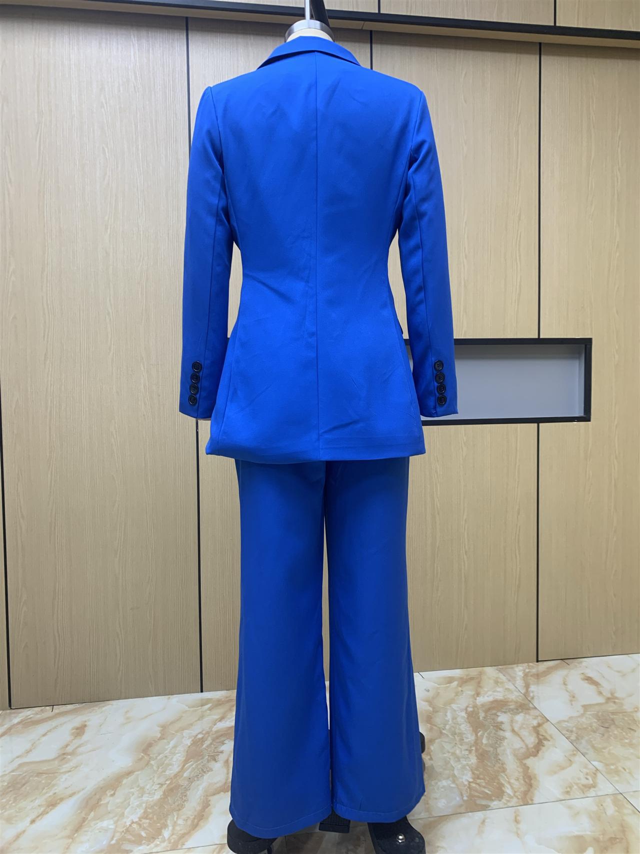 One Button Blazer & Pants Coord Set