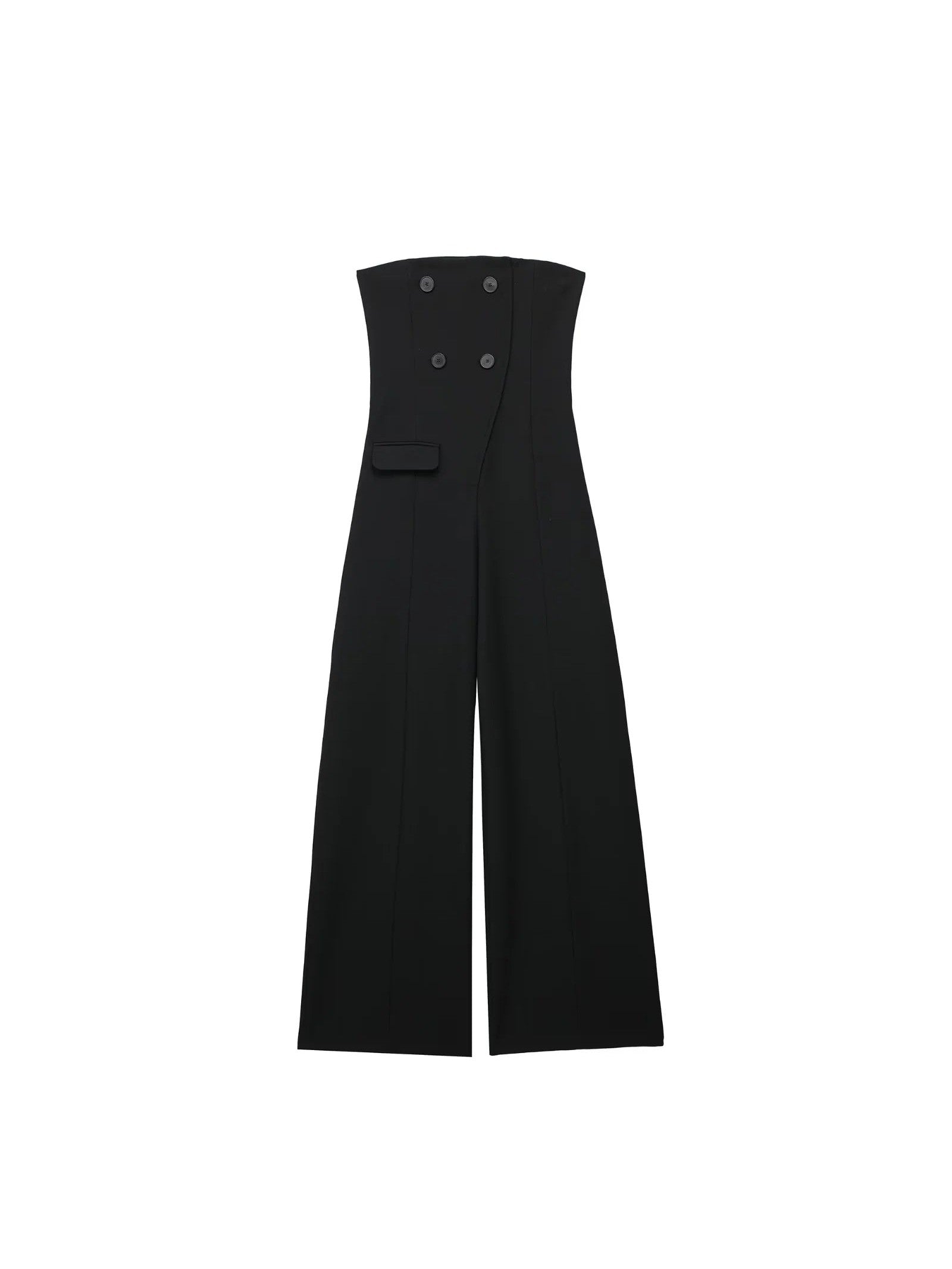 Black Off Shoulder Wide Leg Jumpsuit