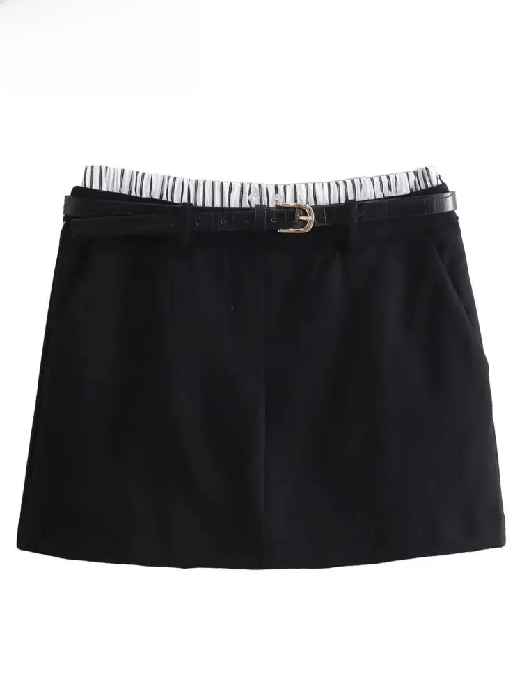 Black Skorts with Belt