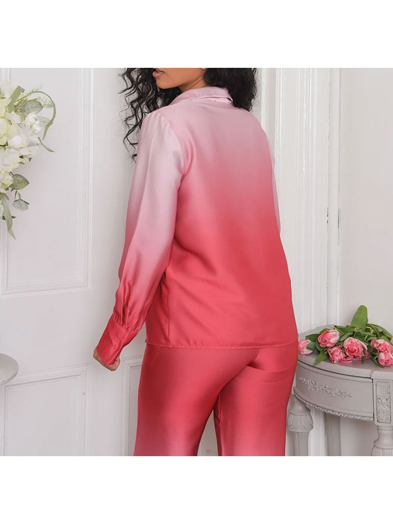 Pink Tie Dye Oversized Shirt & Pants Coord Set