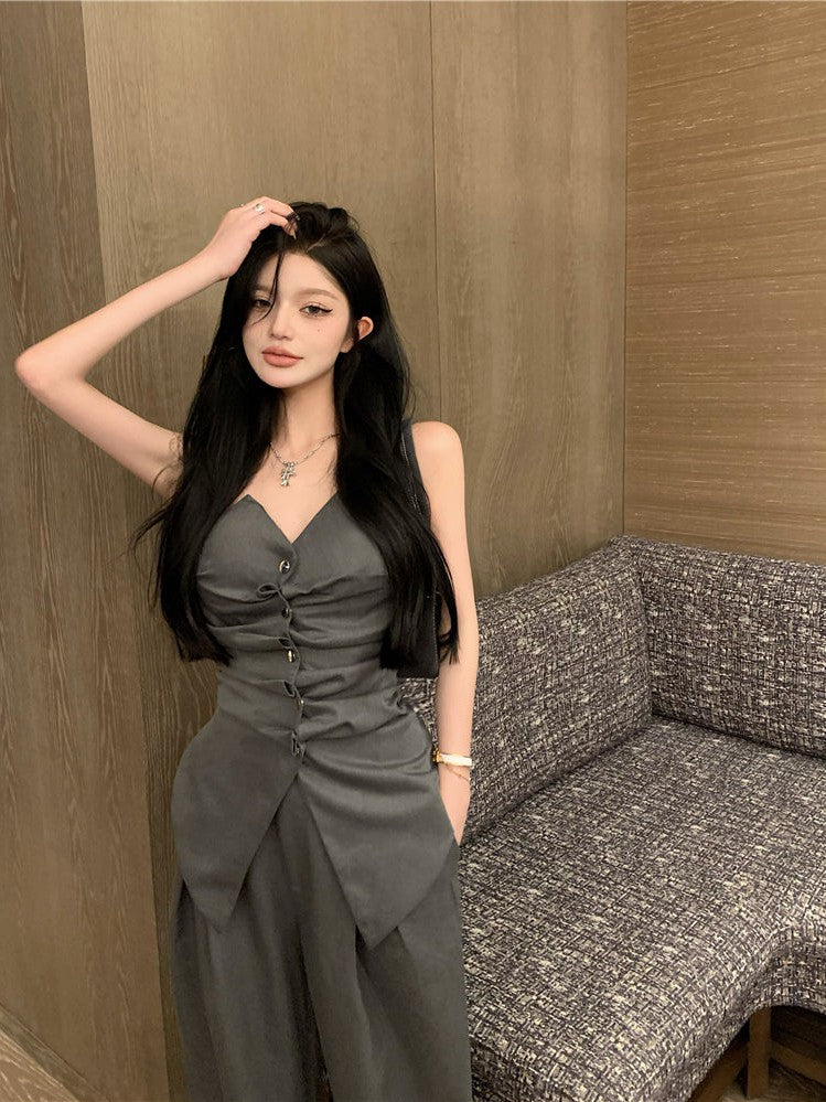 Tube Top & Wide Leg Pant Set