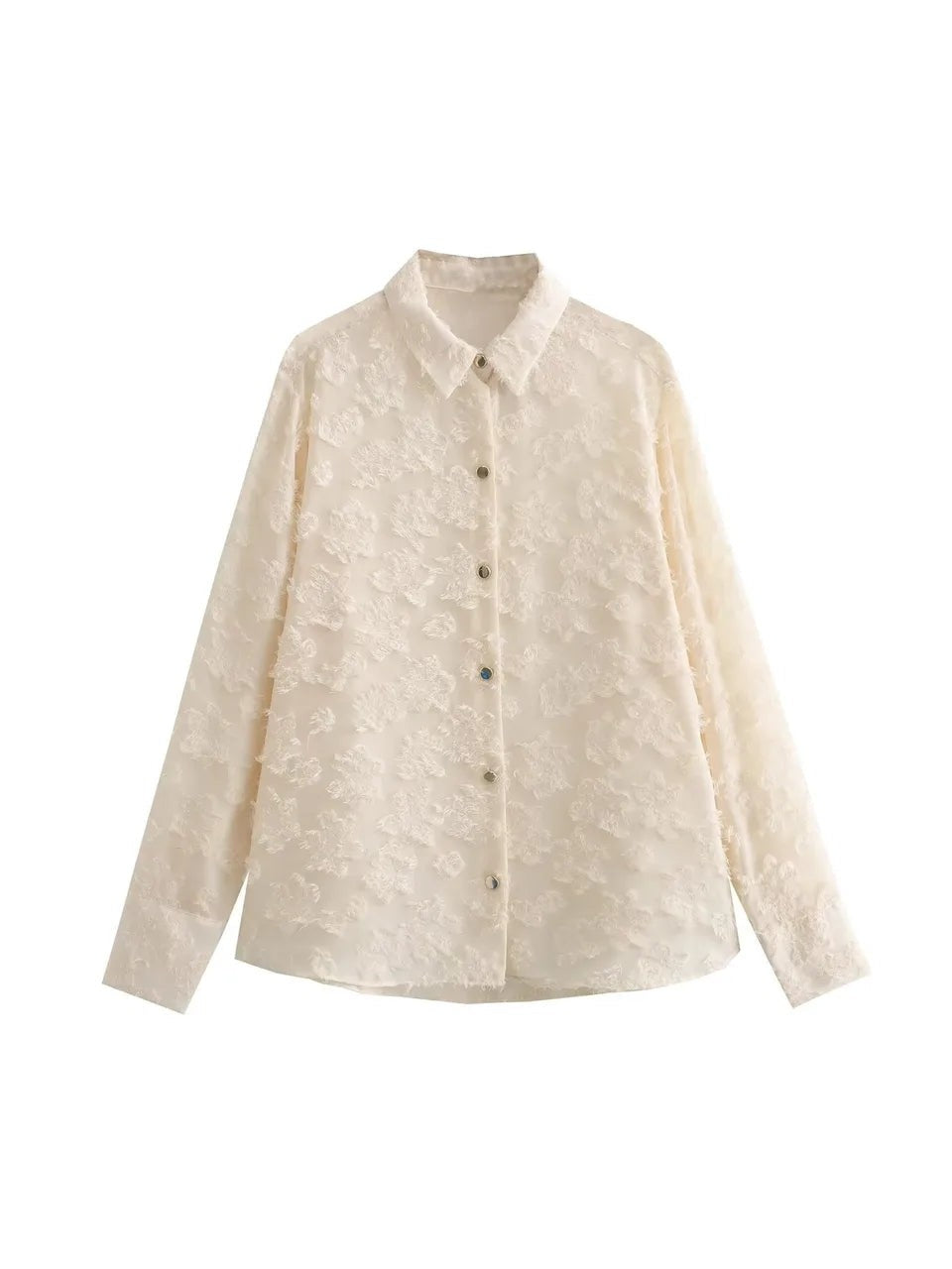 Floral Print Textured Shirt