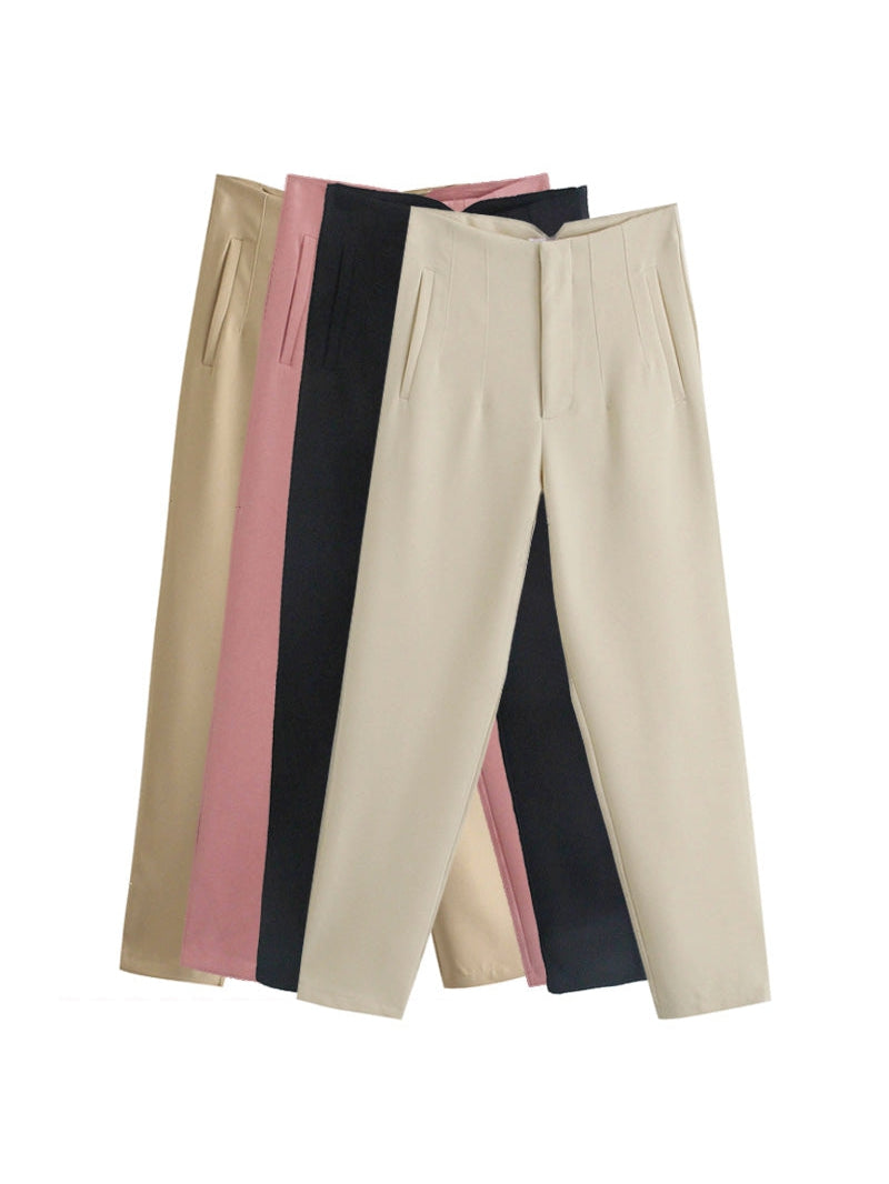 Regular fit: ankle-length trousers - sand | Comma