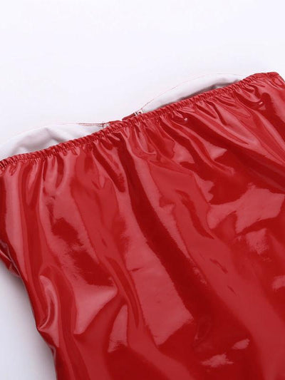 Tube Bodycon Leather Short Dress