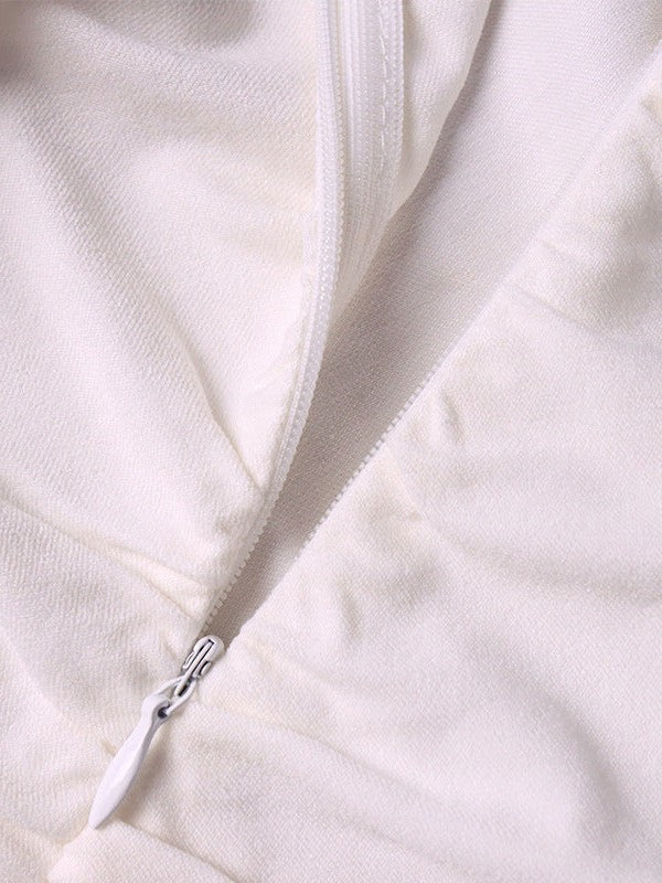 Spaghetti Strap Off Neck Ruffles Pleated Backless Slip Dress