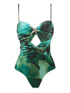 Star Applique Tie Dye Cutout Swimsuit & Skirt Coord Set