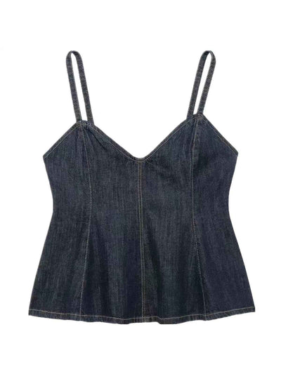 Indigo Sculpt Denim Cami Top