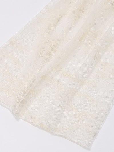 Lace Up Ruffle Sleeve A Line Dress