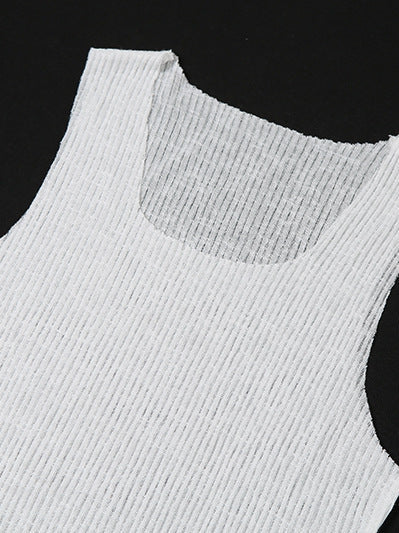 See Through Sleeveless Top & Pants Coord Set