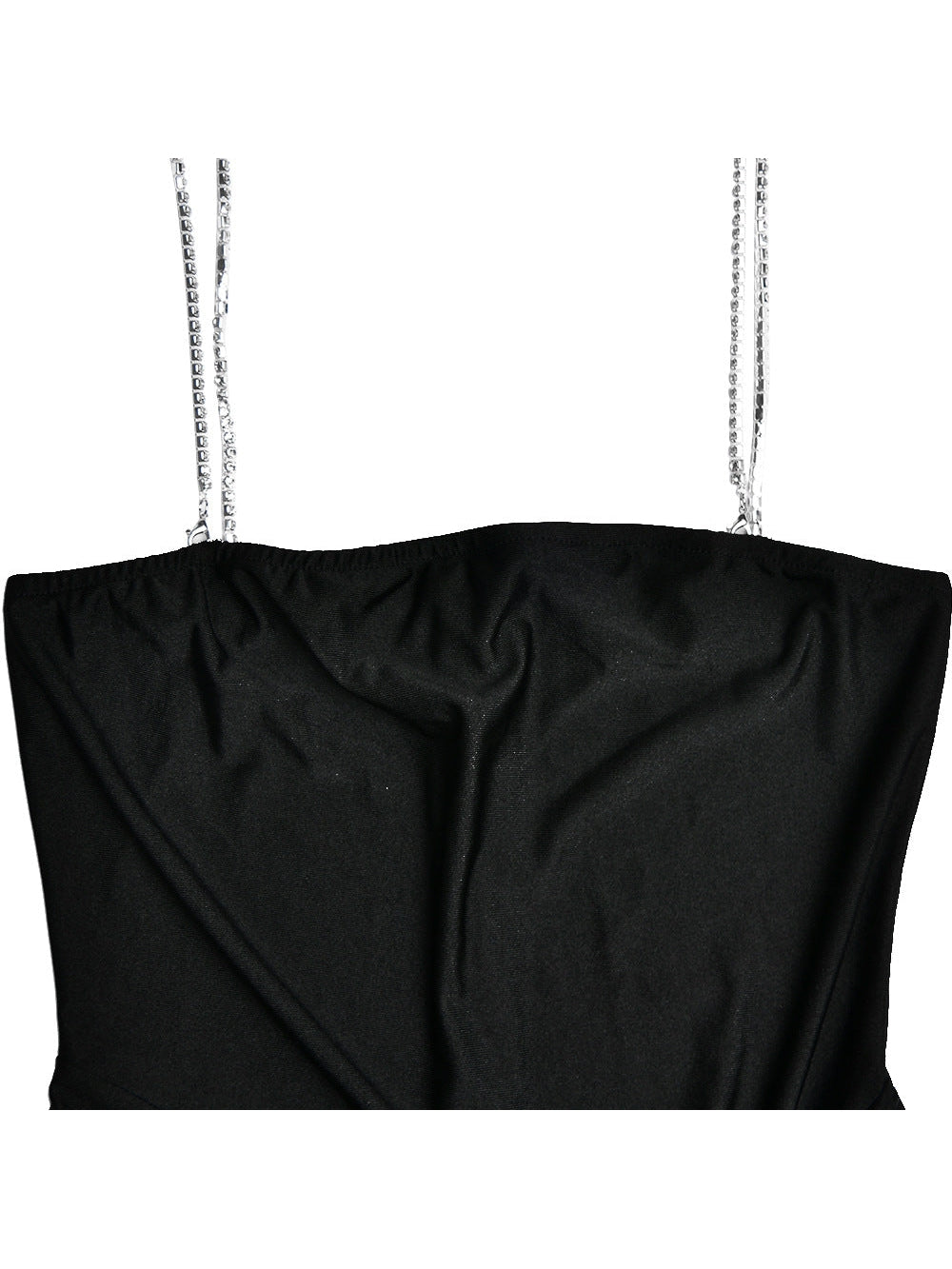 Diamond Sling Backless Shimmer Maxi Dress