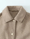 Woolen Polo Neck Textured Jacket