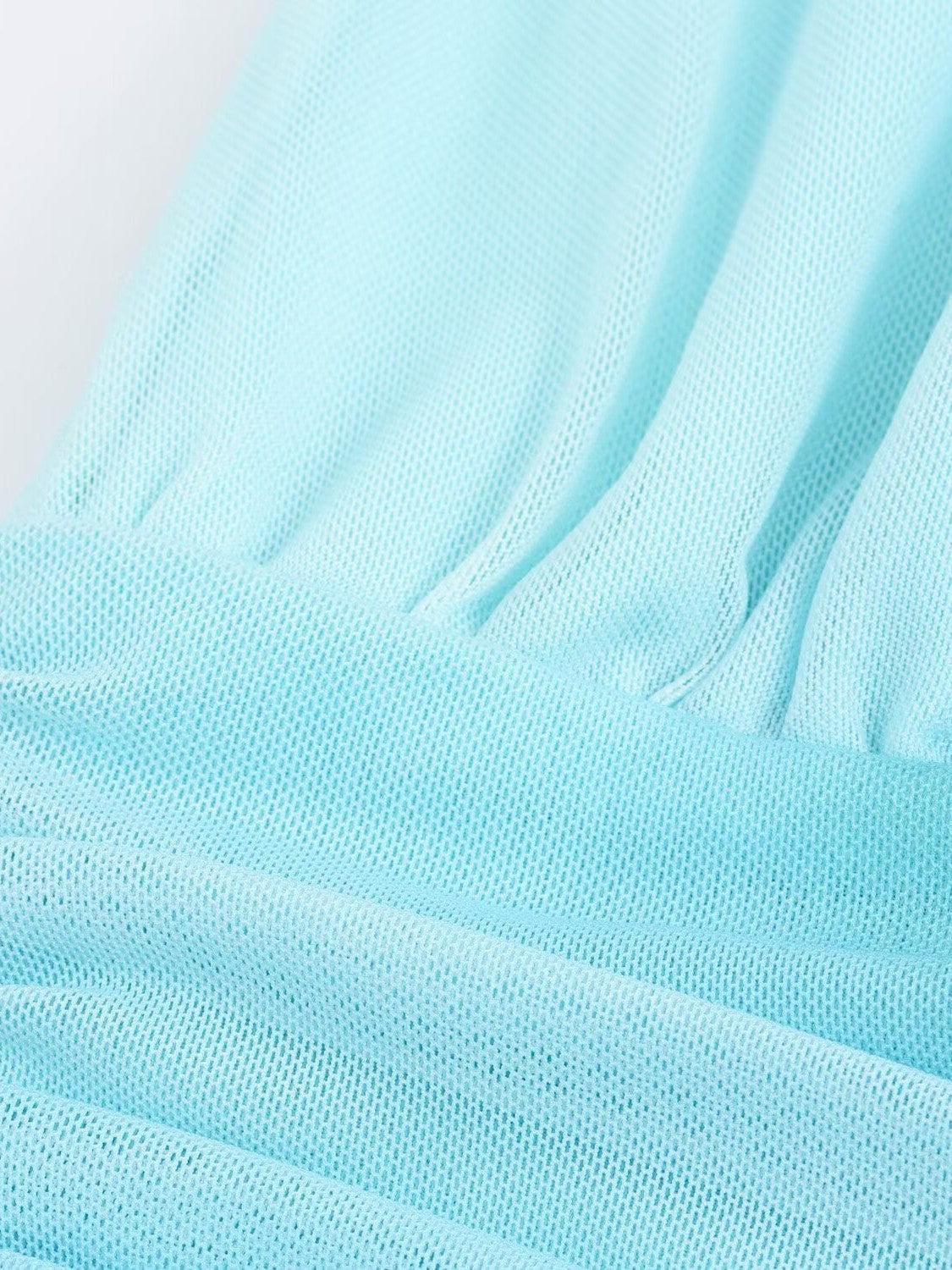 Halterneck Tie Dye Print Backless Dress