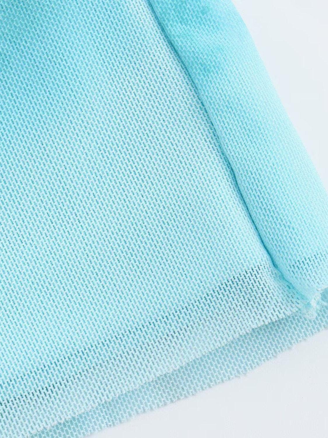 Halterneck Tie Dye Print Backless Dress