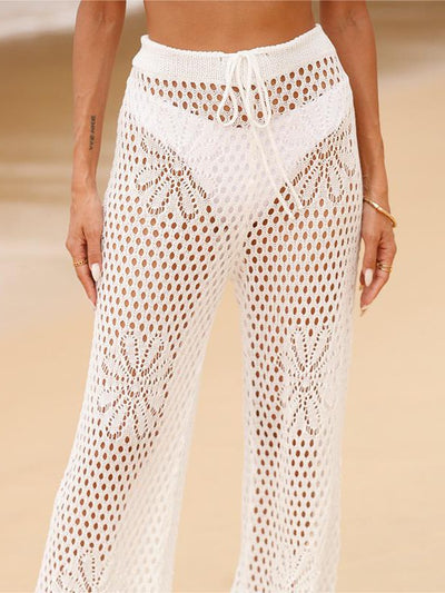 Crochet Beach Knitted See Through Pant