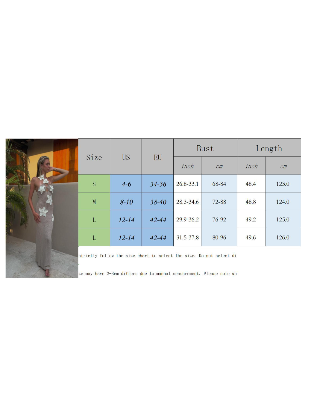 Crochet Applique Halterneck Cutout Maxi Dress