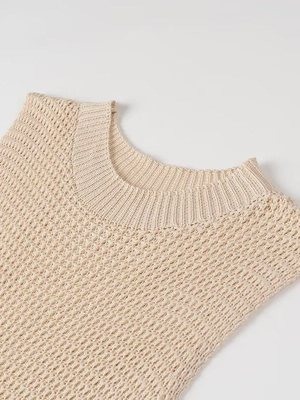 Tassel Knitted Crew Neck Dress