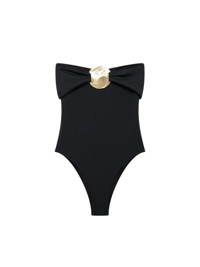 Round Brooch Tube Bodysuit