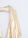 Metallic Foil Hanging Collar Bodysuit