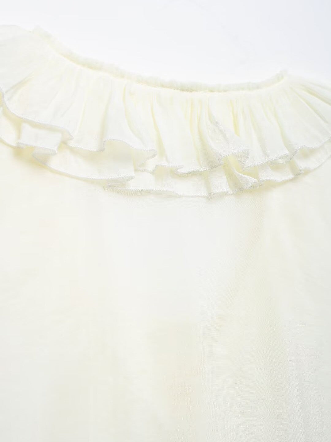 Lantern Sleeve Ruffle Blouse Shirt Top