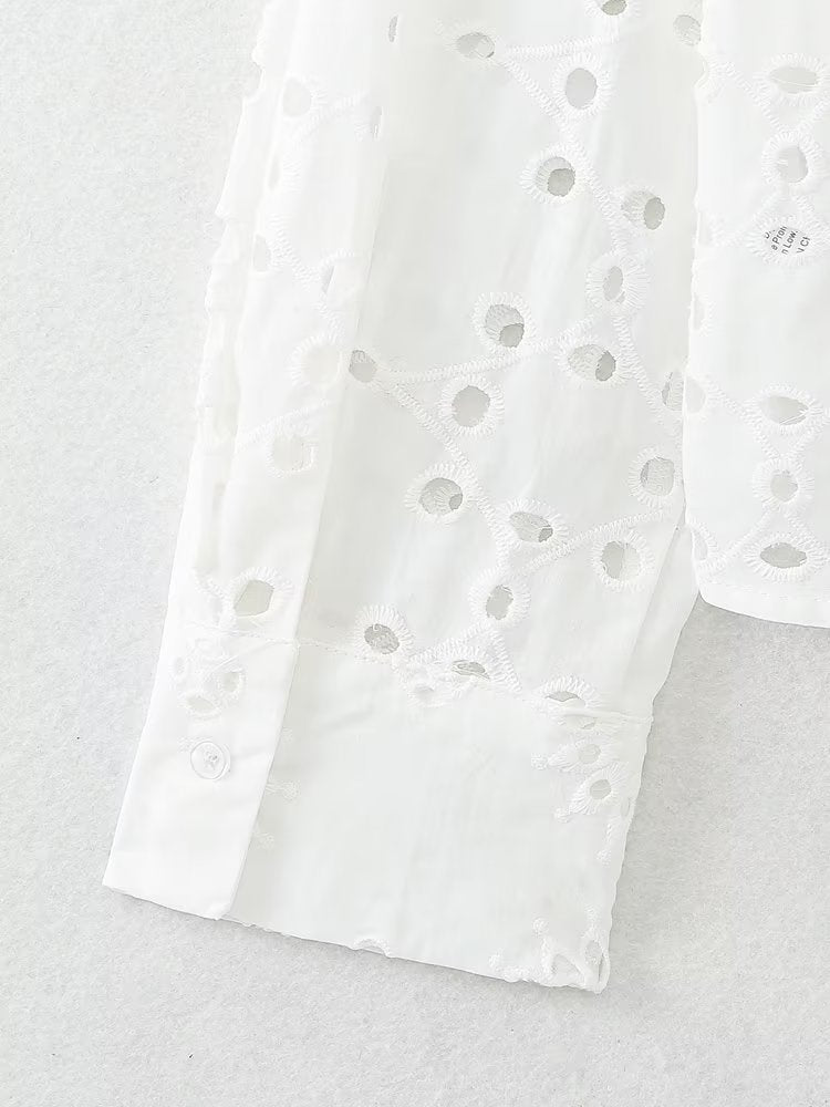 Embroidered Bow Tie Top