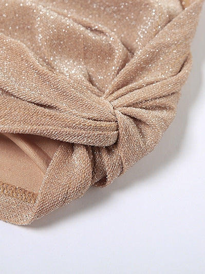 Oblique Shoulder Vest Slim Sheath Split Skirt Set