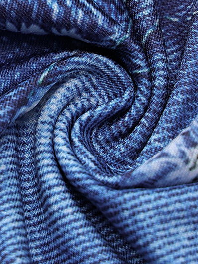 Printed Long Sleeves Cropped Top & Skirt Coord Set