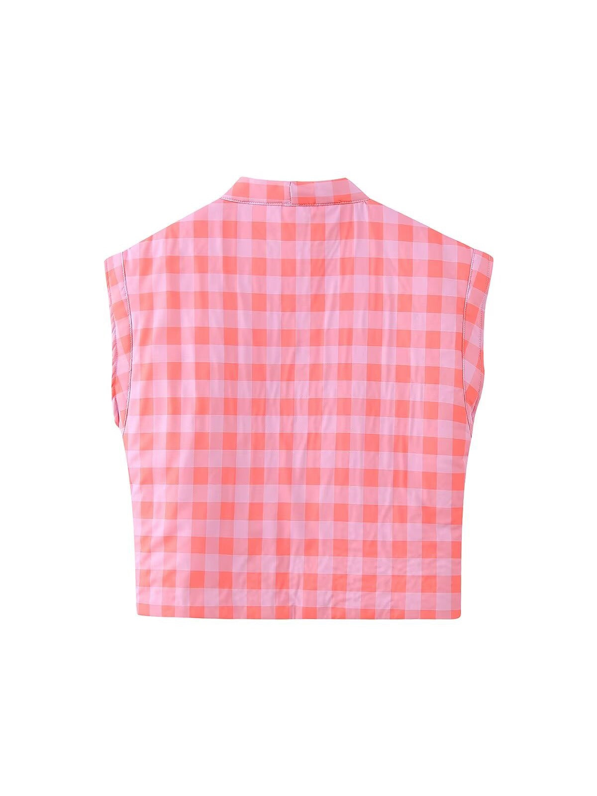 Gingham Print Jacket & Pant Coord Set