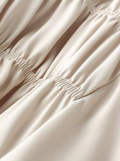 A Line Pleated Ruffle Ruched Skirt