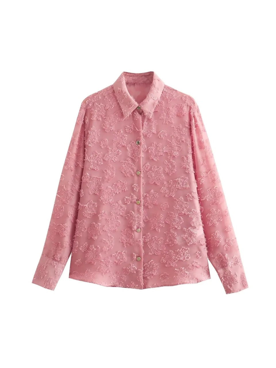 Floral Print Textured Shirt