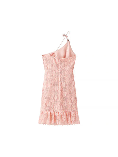 Baglami Asymmetric Sling Mini Dress