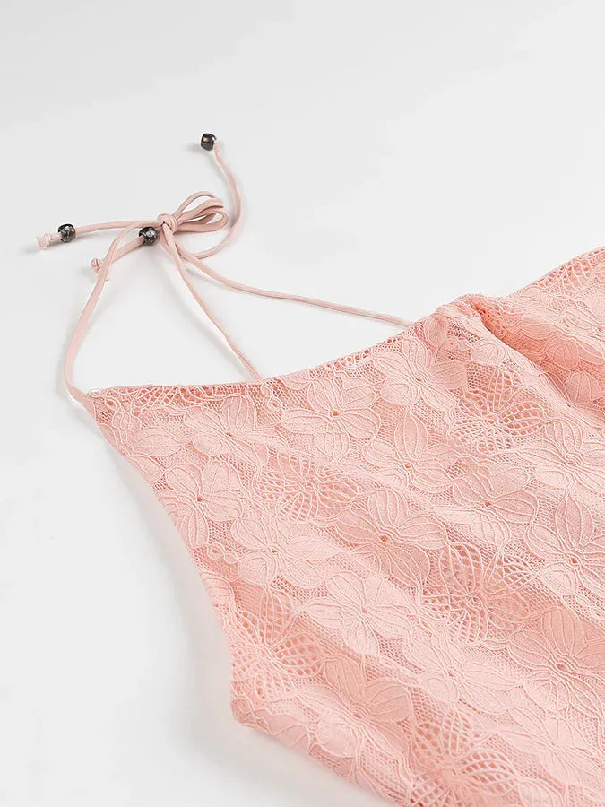 Baglami Asymmetric Sling Mini Dress