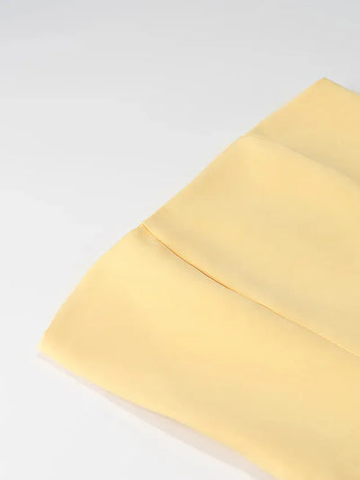 Butter Yellow Strapless Top & Skirt Coord Set