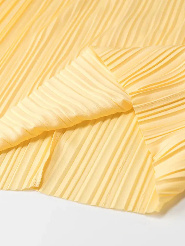 Butter Yellow Strapless Top & Skirt Coord Set