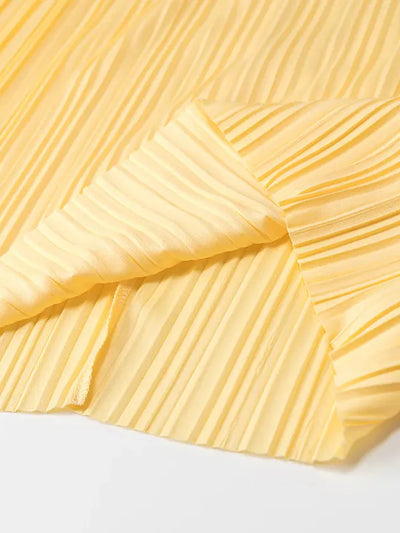 Butter Yellow Strapless Top & Skirt Coord Set