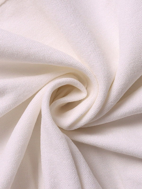 Spaghetti Strap Off Neck Ruffles Pleated Backless Slip Dress