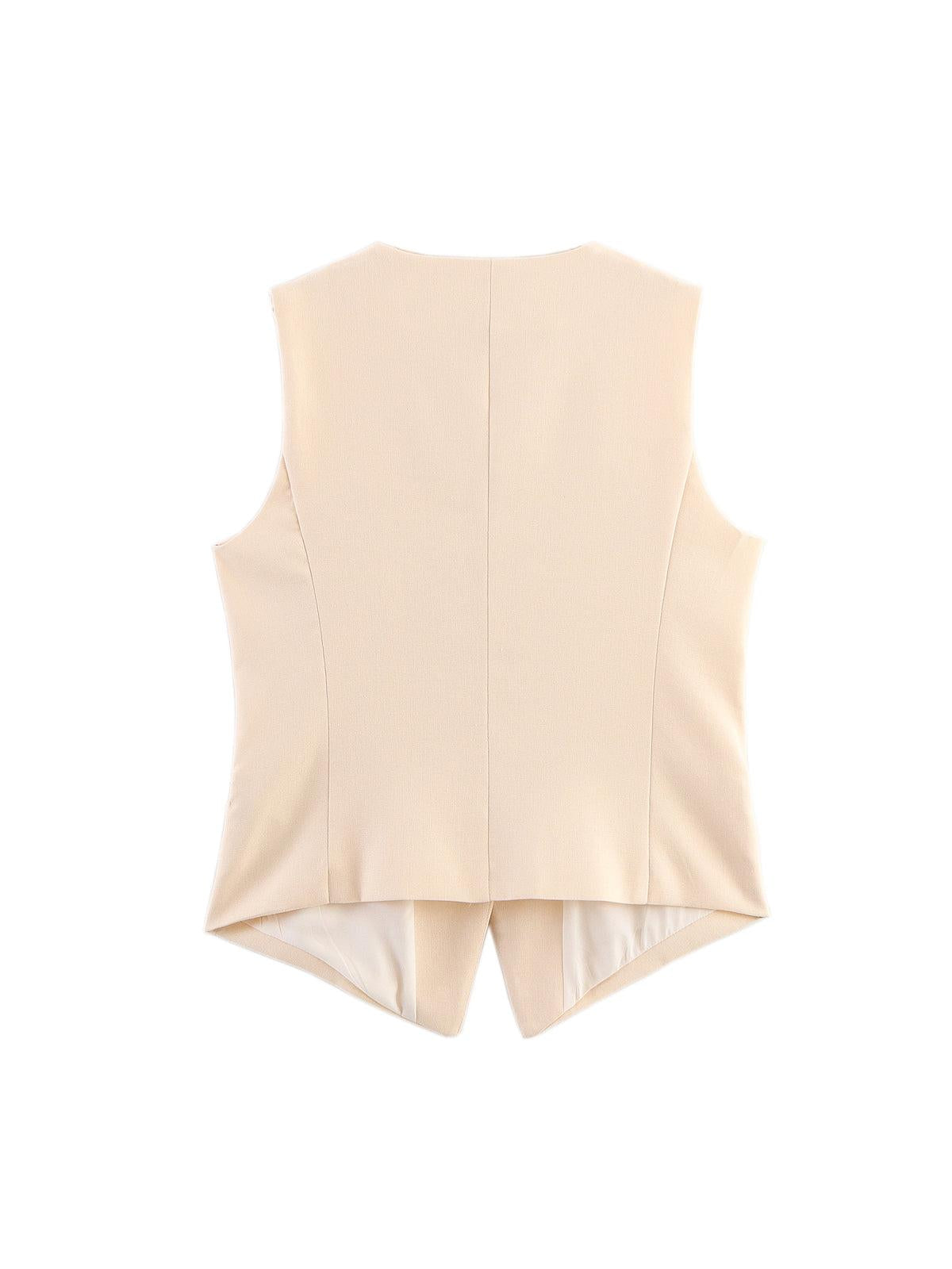 Embroidered Vest & Shorts Coord Set