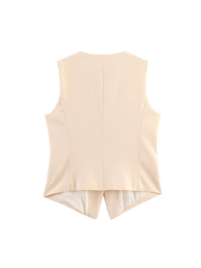 Embroidered Vest & Shorts Coord Set