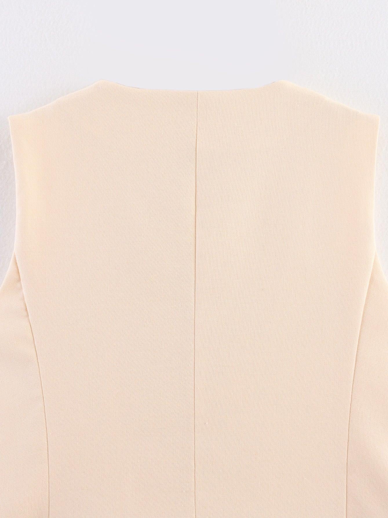 Embroidered Vest & Shorts Coord Set