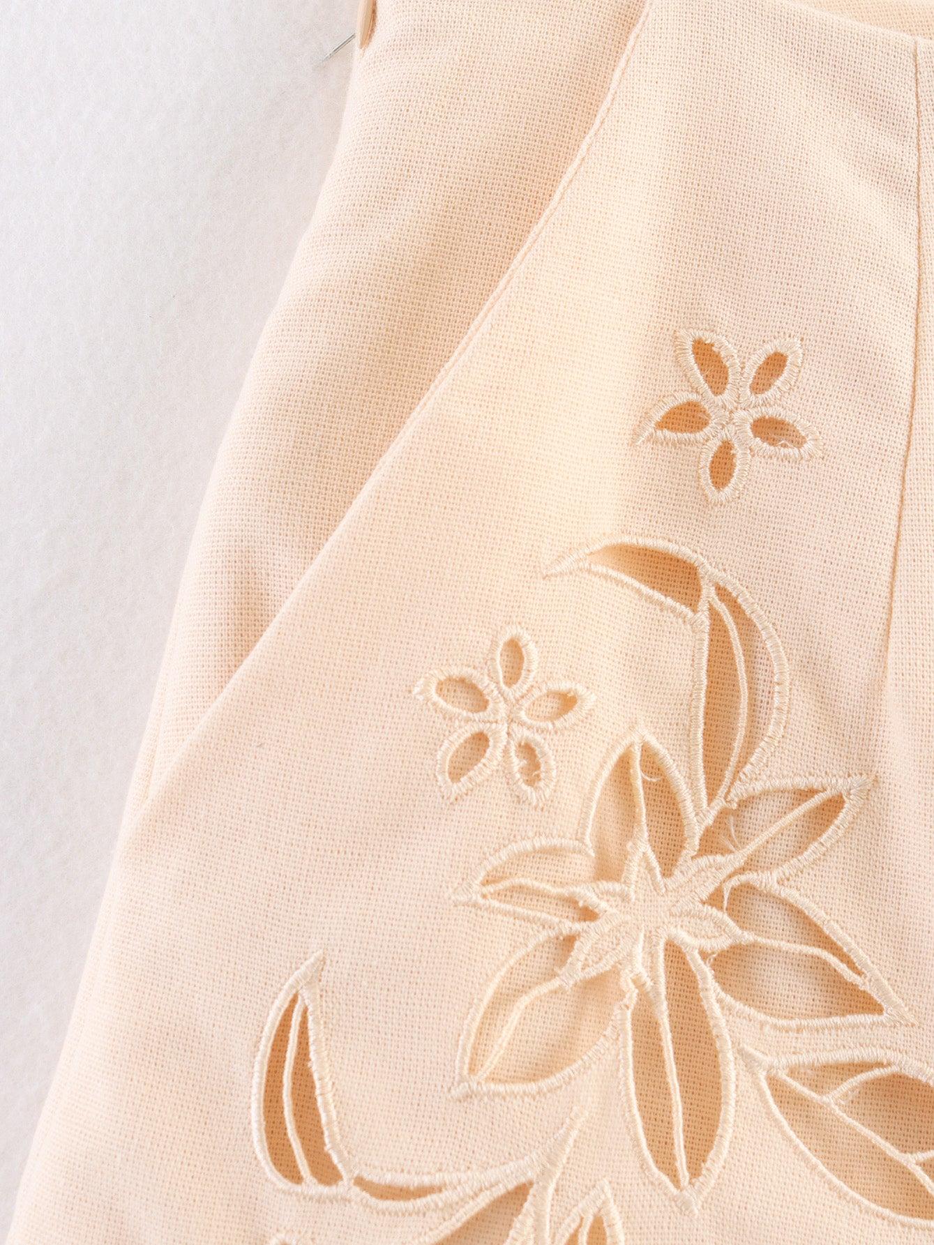 Embroidered Vest & Shorts Coord Set